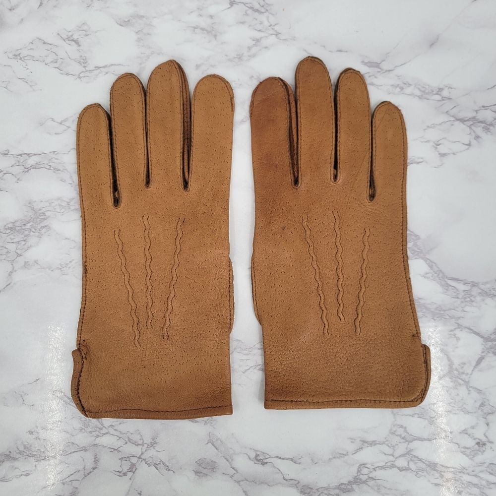 Gates Vintage Deerskin Men's Tan Leather Gloves
